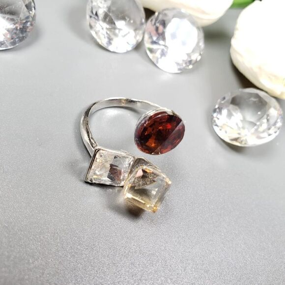 Brand New Top Fashion Silver Ring With Stone - Picture 3 of 6